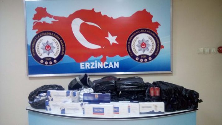 Erzincan’da Kaçak Sigara Ele Geçirildi